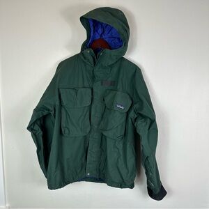 Patagonia Forest Green Zip-Up Raincoat L